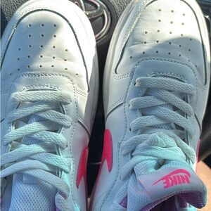 Nike White and Pink Athletic Shoes
